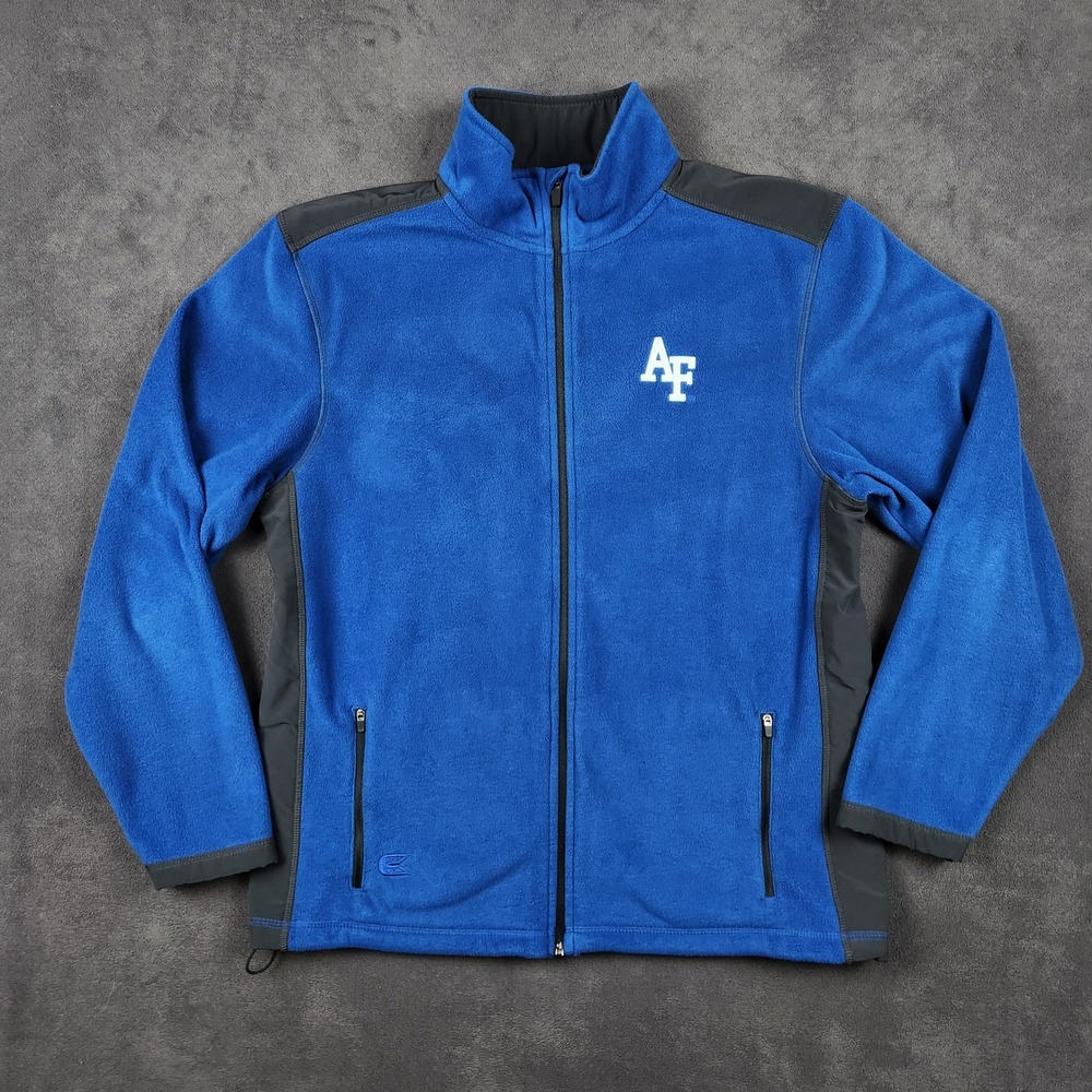 Air Force Falcons Colosseum Fleece Jacket Mens Large Blue‎ Full Zip Athletic